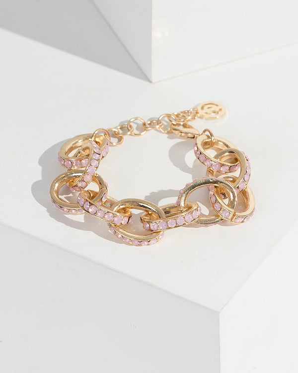 Gold Statement Beaded Chain Bracelet | Wristwear