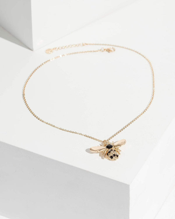 Colette by Colette Hayman Gold Statement Bee Necklace