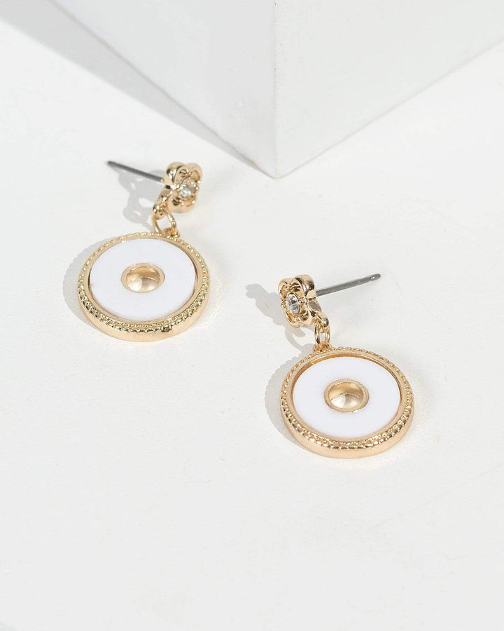 Gold Symbol And Circle Earrings | Earrings