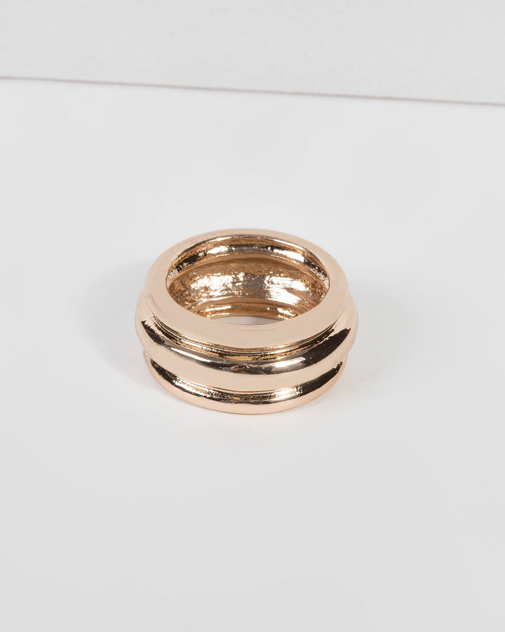 Gold Thick Metal Band Ring | Rings