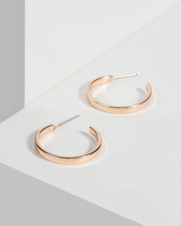 Gold Thin Metal Hoop Earrings | Earrings