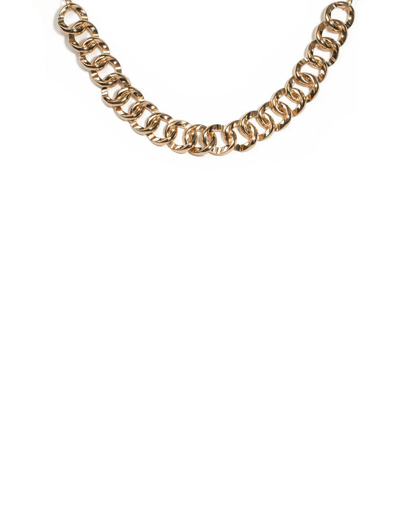 Colette by Colette Hayman Gold Tone Chunky Chain Choker Necklace