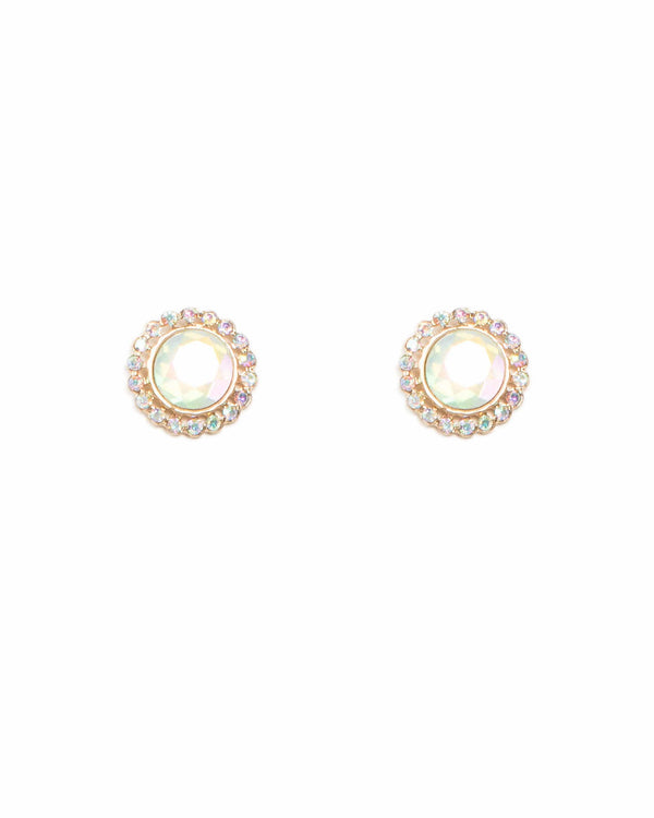 Colette by Colette Hayman Gold Tone Diamante Stone Stud Earrings
