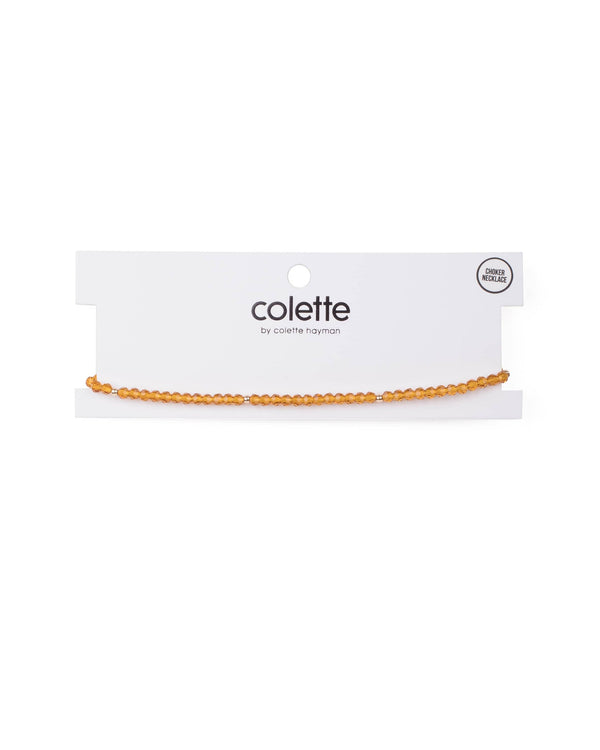 Colette by Colette Hayman Gold Tone Fine Beaded Choker Necklace