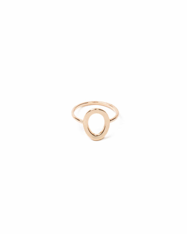 Colette by Colette Hayman Gold Tone Fine Metal Oval Ring - Large