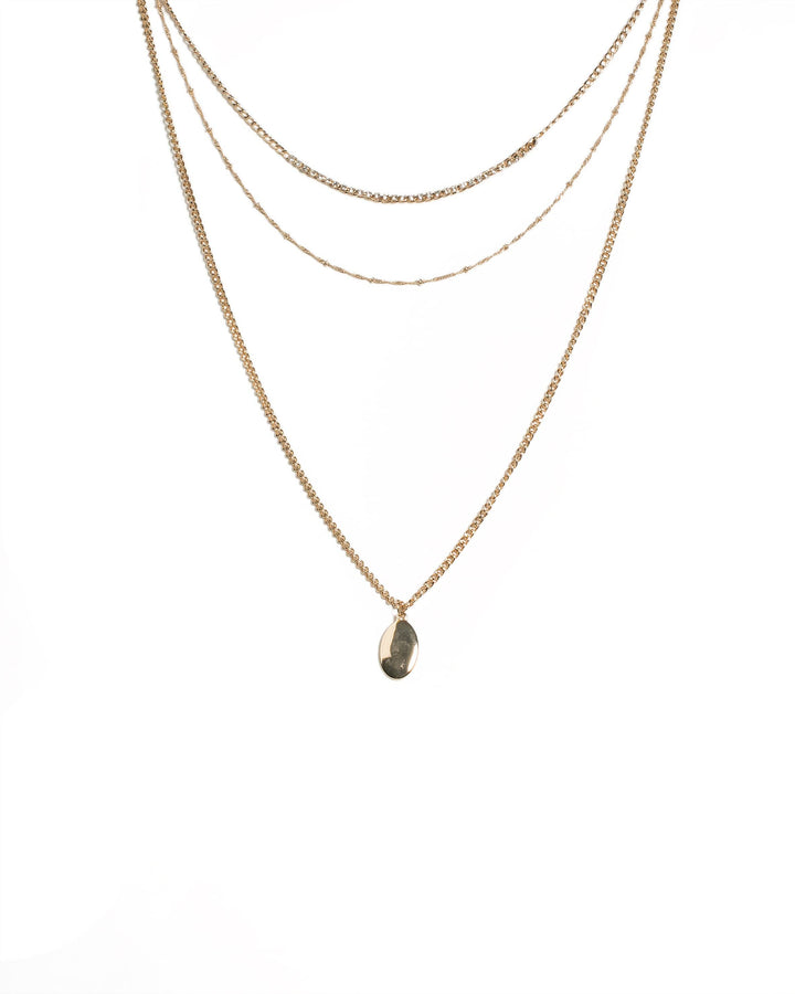 Colette by Colette Hayman Gold Tone Heavy Chain Detailed Layered Necklace