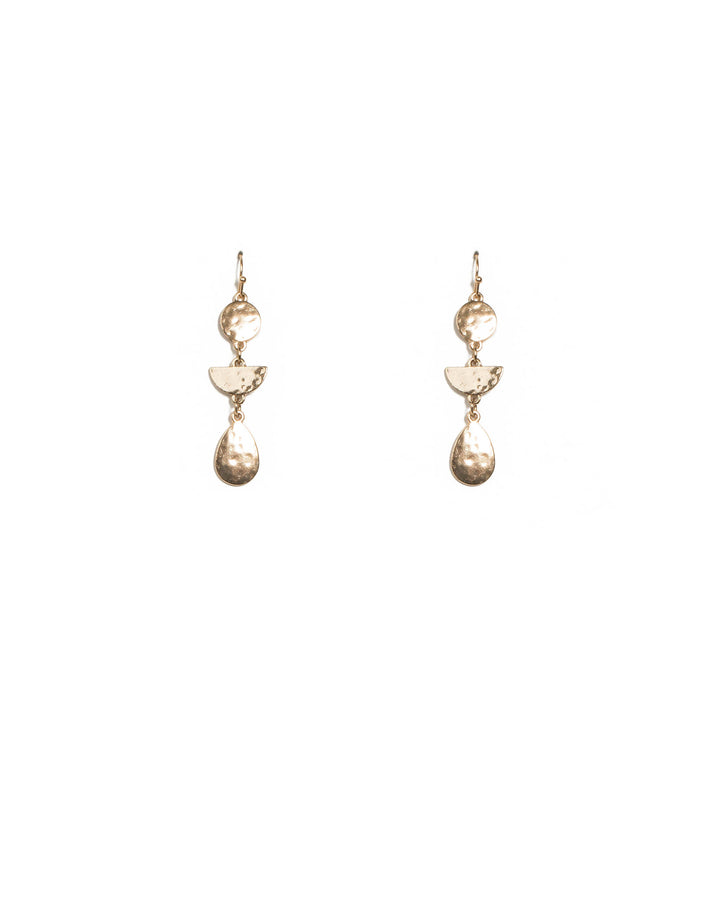 Colette by Colette Hayman Gold Tone Mini Geometric Metal Drop Earrings