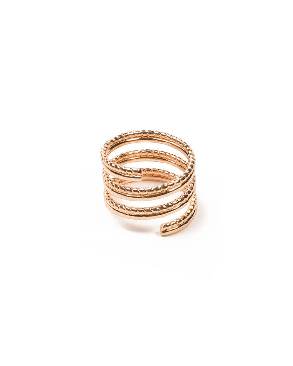 Colette by Colette Hayman Gold Tone Spiral Ring Rope - Medium