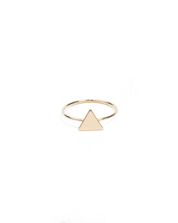 Colette by Colette Hayman Gold Tone Triangle Metal Ring - Medium