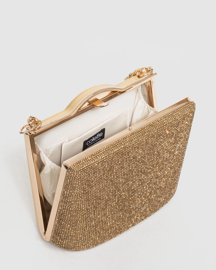 Gold Tullia Chain Bag | Clutch Bags