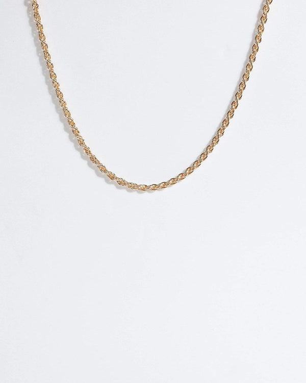 Gold Twist Chain Necklace | Necklaces