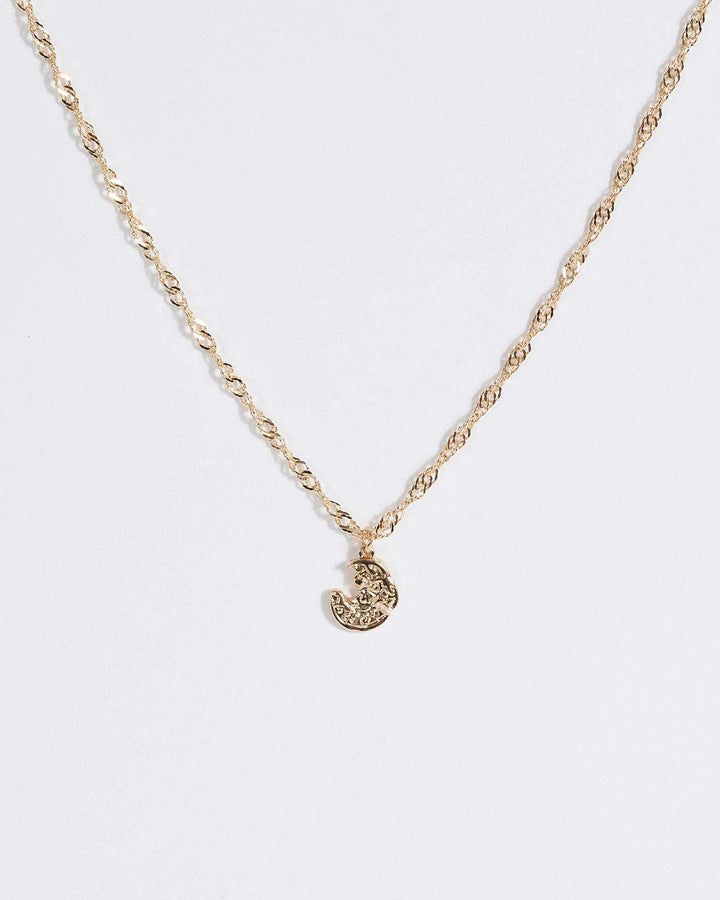 Gold Twist Chain Pendant Necklace | Necklaces