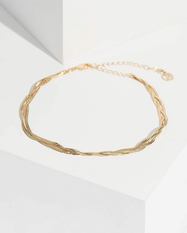 Colette by Colette Hayman Gold Twisted Chain Choker Necklace