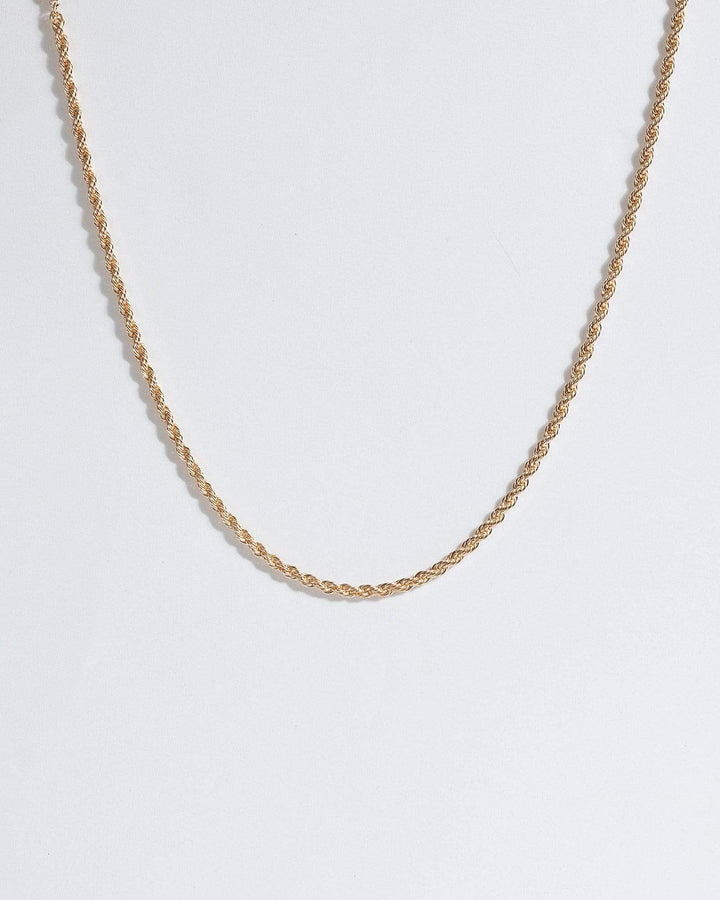 Gold Twisted Chain Necklace | Necklaces