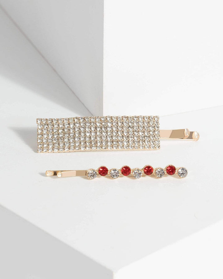 Gold Varied Hair Slide Selection | Accessories