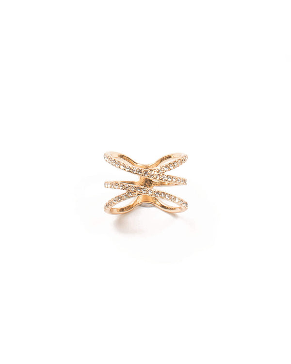 Colette by Colette Hayman Gold Wrap Diamante Ring - Large
