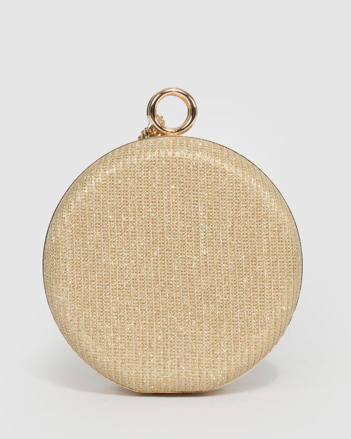 Colette by Colette Hayman Gold Yuki Round Clutch Bag