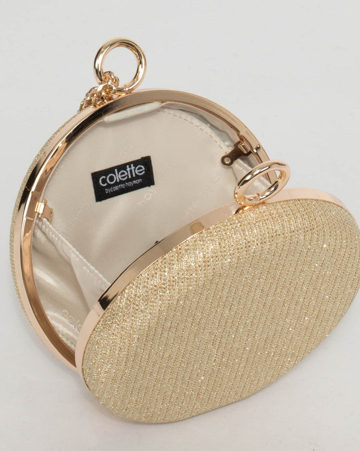 Colette by Colette Hayman Gold Yuki Round Clutch Bag