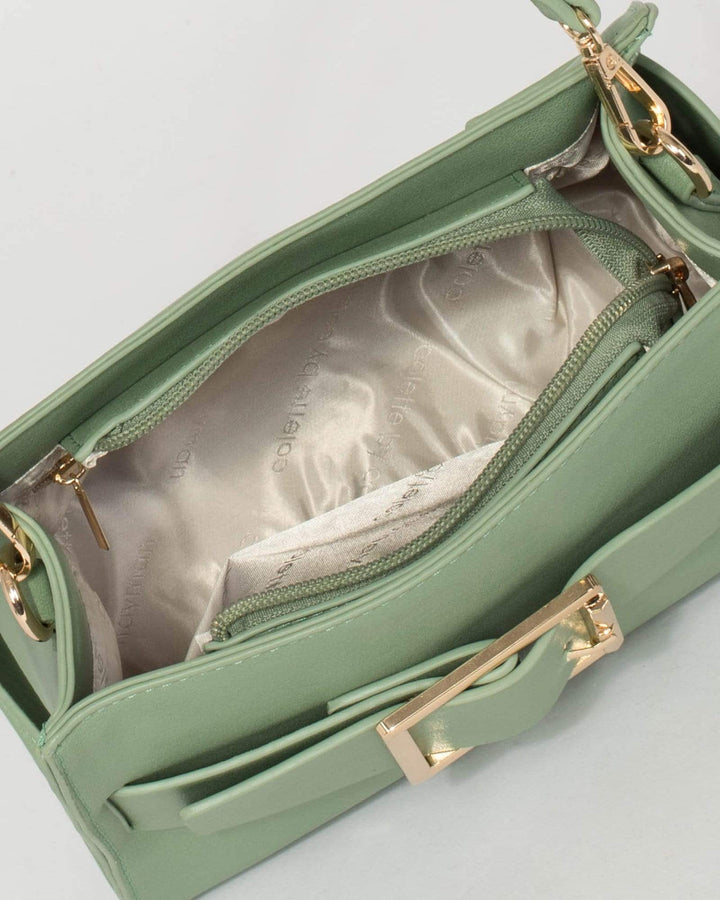 Green Abby Buckle Mini Bag | Mini Bags