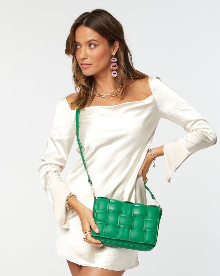 Colette by Colette Hayman Green Abby Woven Crossbody Bag