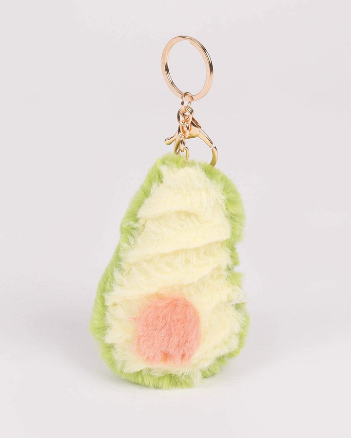 Green Avocado Fluffy Keyring | Accessories