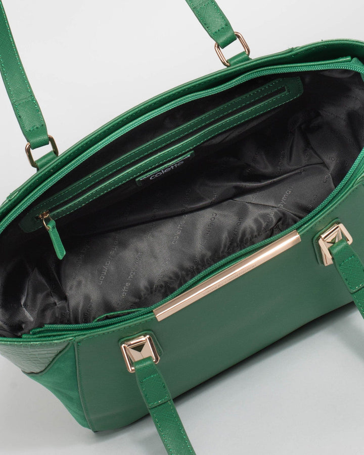 Colette by Colette Hayman Green Domi Hardware Tote Bag