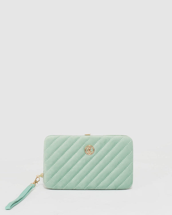 Green Eve Quilted Hardcase Wallet | Wallets