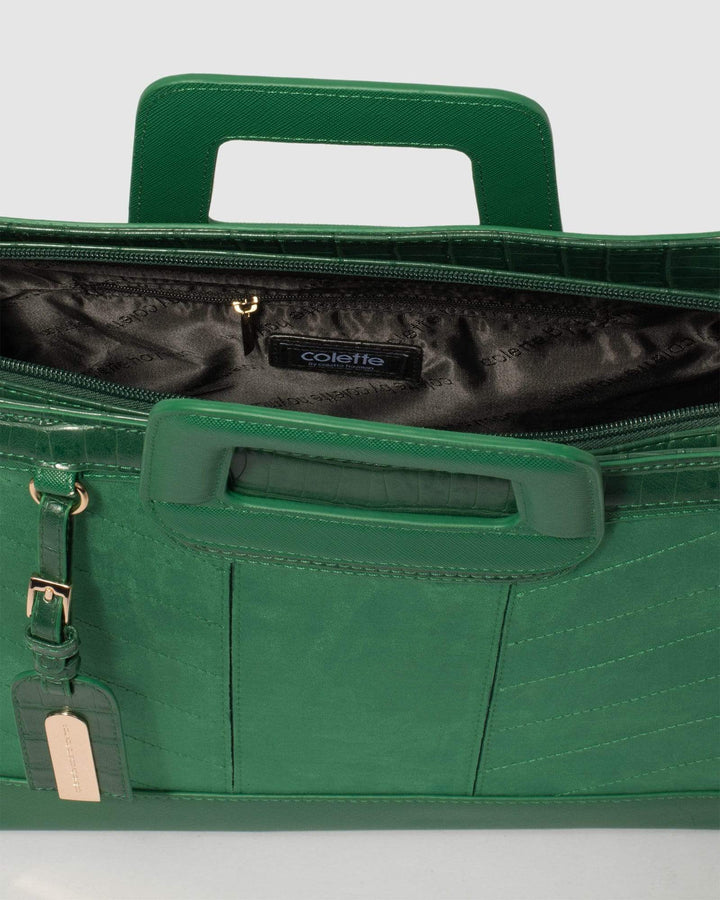 Green Harlow Panel Tote Bag | Tote Bags
