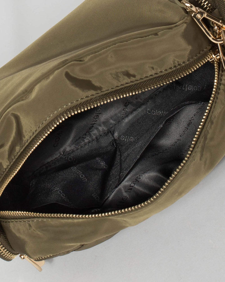 Green Harper Nylon Crossbody Bag | Crossbody Bags