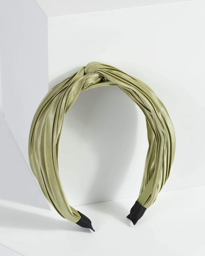Green Knotted Detail Headband | Accessories