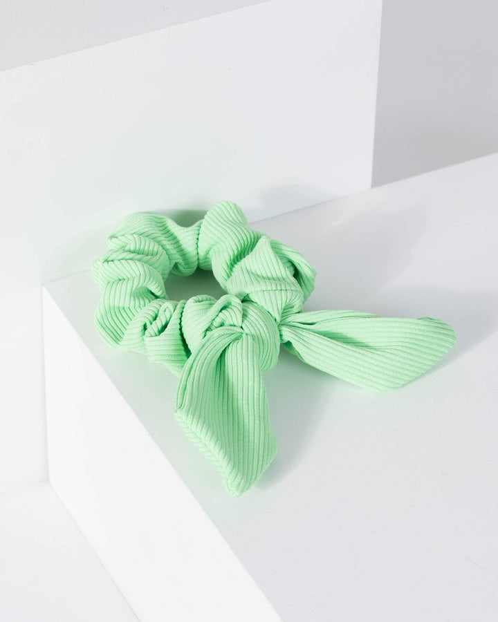 Green Mini Scarf Scrunchie | Accessories