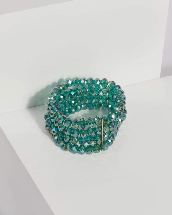 Green Multi Beaded Bracelet | Wristwear
