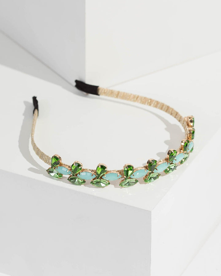 Colette by Colette Hayman Green Multi Crystal Headband