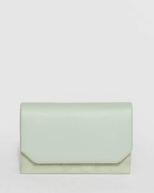 Green Penny Flap Clutch Bag | Clutch Bags