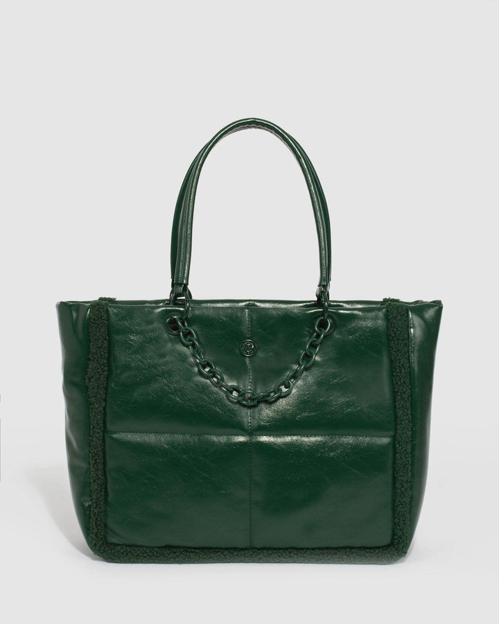 Colette by Colette Hayman Green Rachel Chain Tote Bag