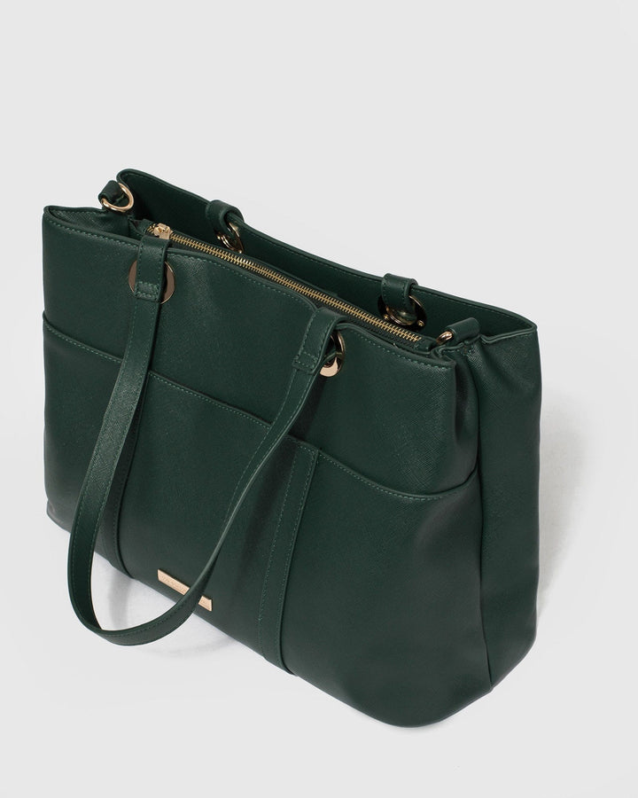 Green Shanice Large Tote Bag | Tote Bags