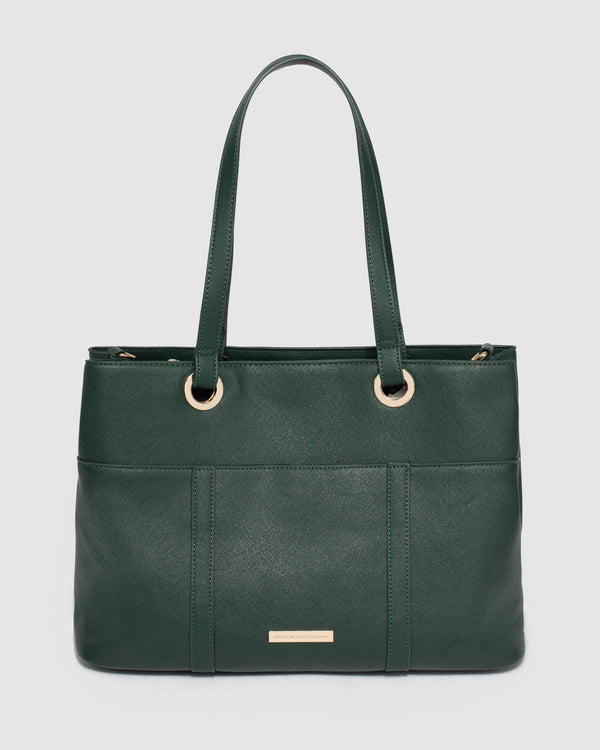 Green Shanice Large Tote Bag | Tote Bags