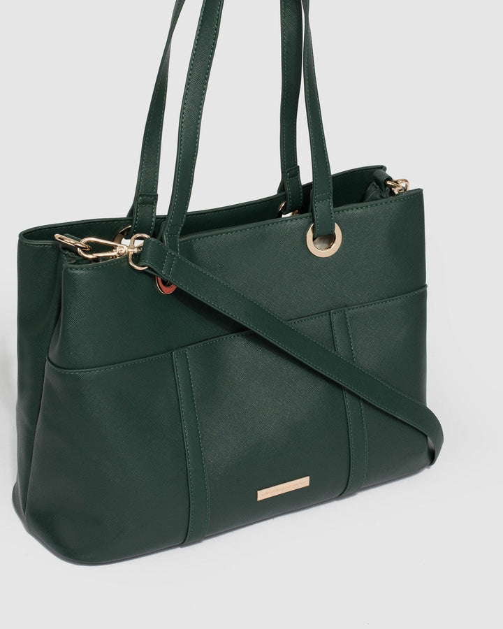 Green Shanice Large Tote Bag | Tote Bags