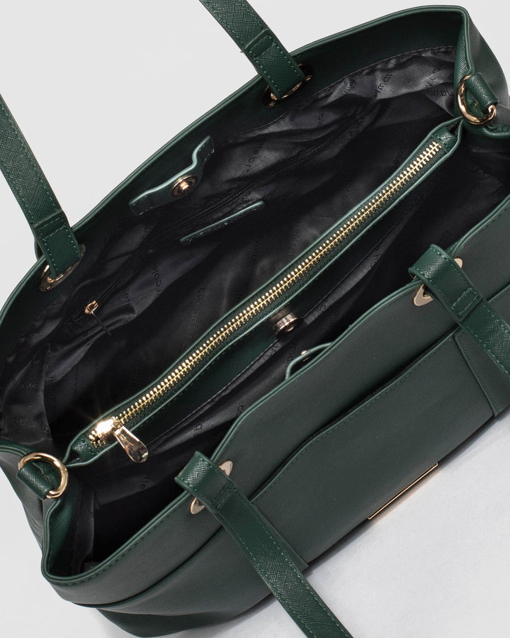 Green Shanice Large Tote Bag | Tote Bags