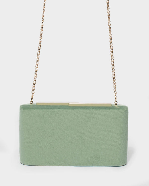 Green Simi Hardcase Clutch Bag | Clutch Bags