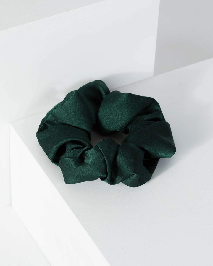 Green Solid Scrunchie | Accessories