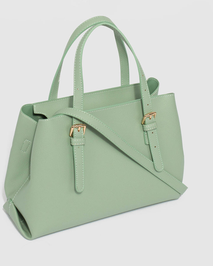 Colette by Colette Hayman Green Tamia Buckle Tote Bag