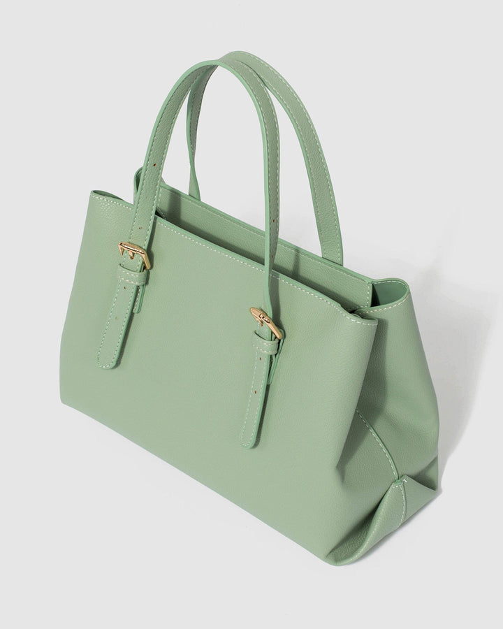 Colette by Colette Hayman Green Tamia Buckle Tote Bag