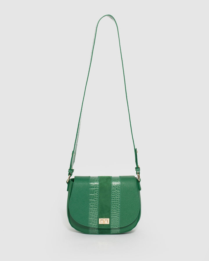 Colette by Colette Hayman Green Valeria Panel Crossbody Bag