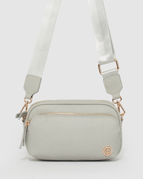 Grey Amalia Strap Crossbody Bag | Crossbody Bags