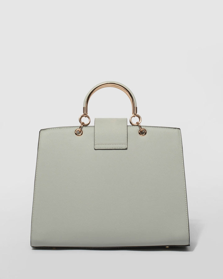 Grey Elena Panel Tote Bag | Tote Bags