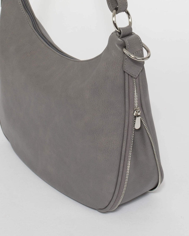 Grey Ivy Zip Slouch | Slouch Bags