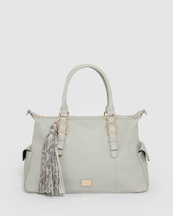 Grey Jojo Tassel Weekender Bag | Weekender Bags