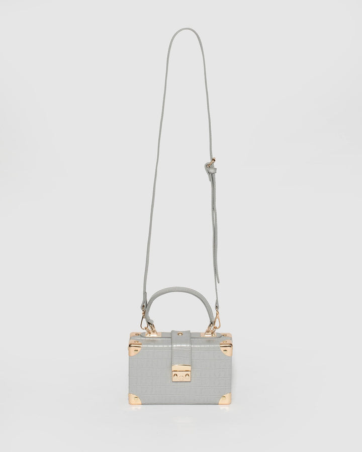 Grey Kendall Trunk Bag | Clutch Bags