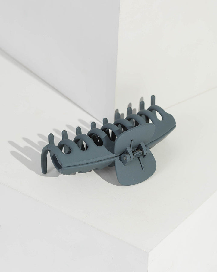 Grey Large Matte Claw Clip | Hair Accessories
